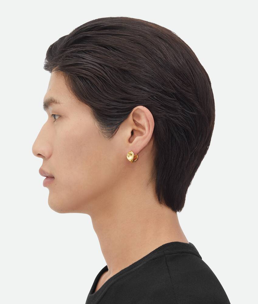 Bottega Veneta Ring Detail Earrings In Yellow
