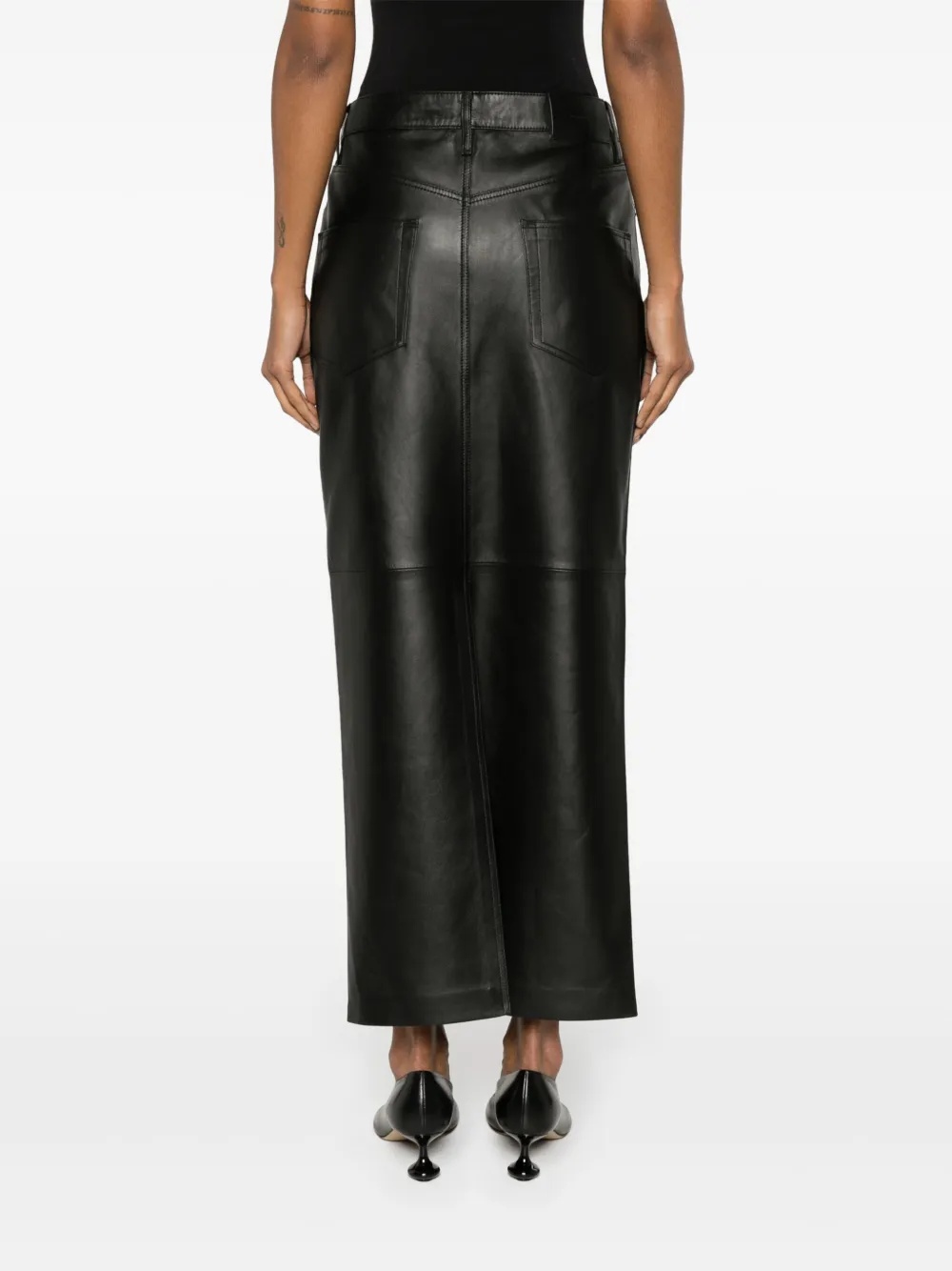 Wardrobe.nyc Leather Maxi Column Skirt