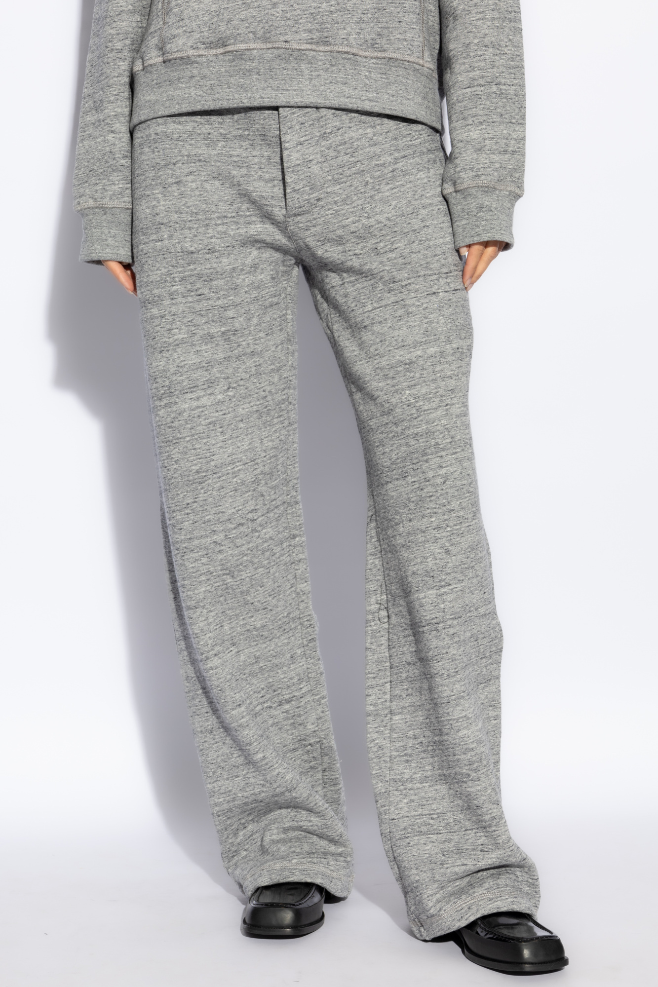 Dsquared2 Logo-print Cotton Track Pants In Gray