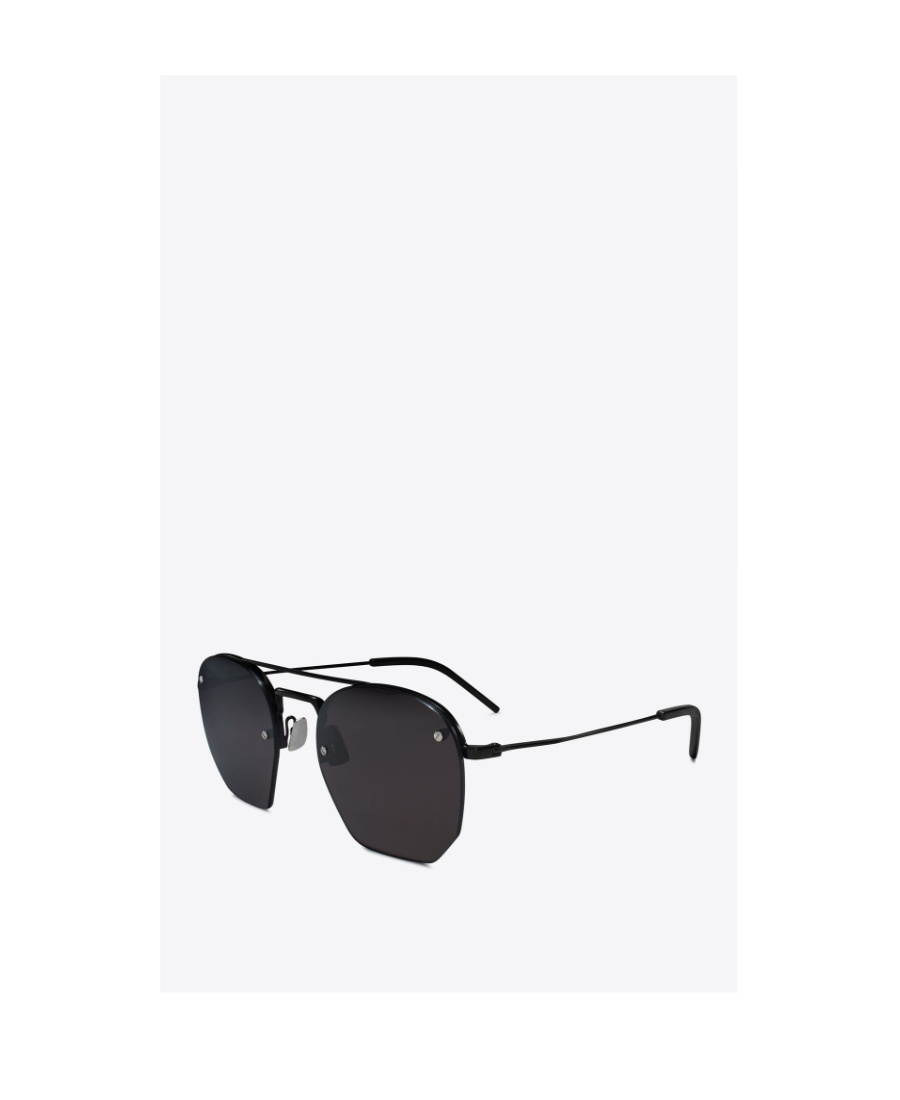 Saint Laurent Sl422 Aviator-frame Sunglasses In Black