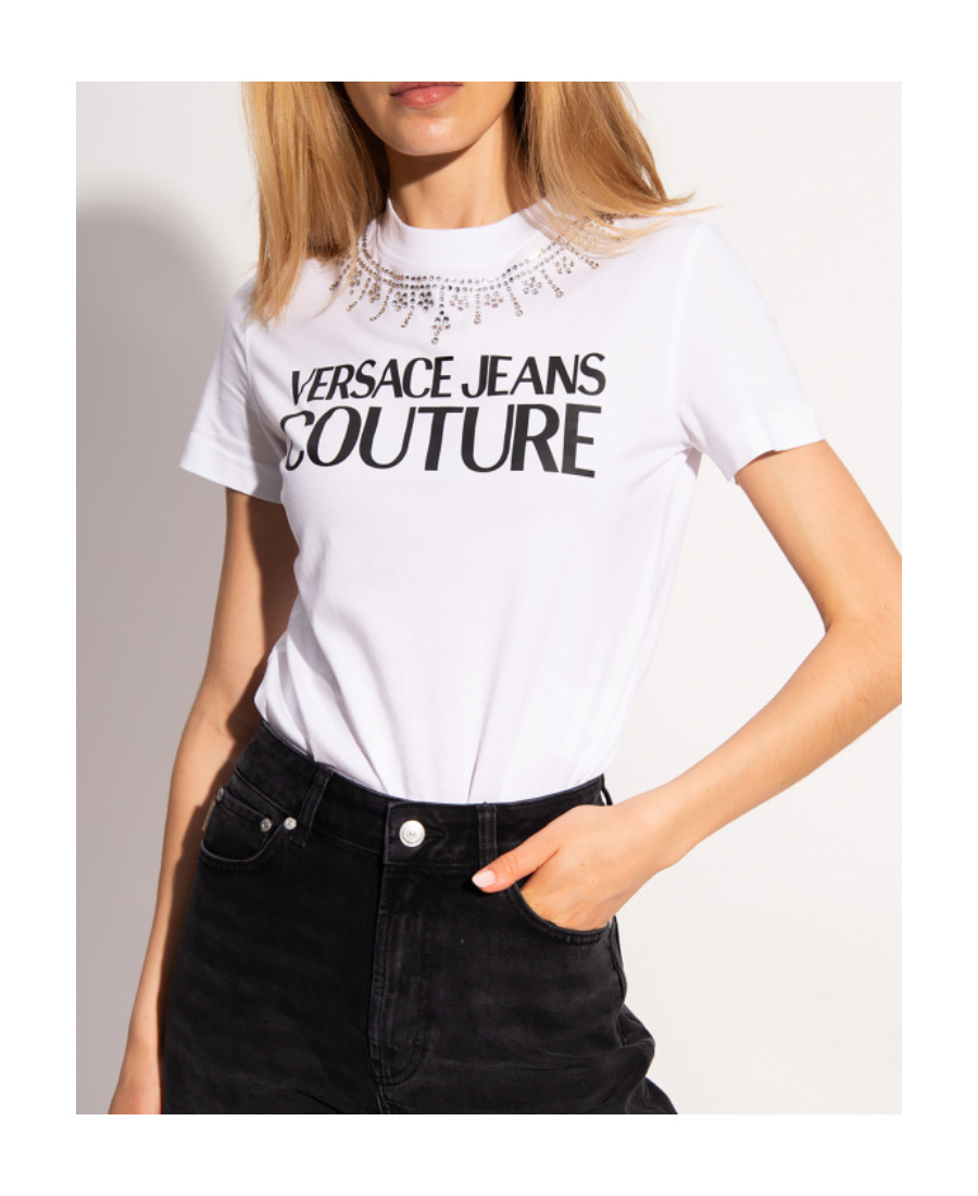 Versace Jeans Logo-print Short-sleeved T-shirt In White