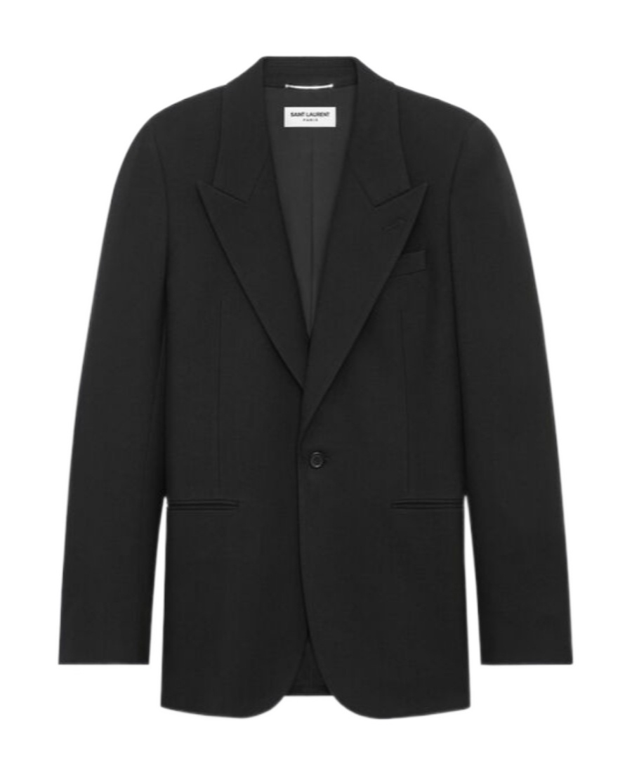 Saint Laurent Single-breasted Virgin-wool Blazer In Black