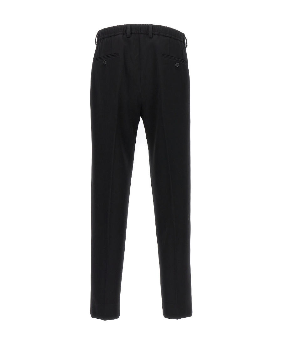 Dolce & Gabbana Stretch-wool Tailored Trousers In Black
