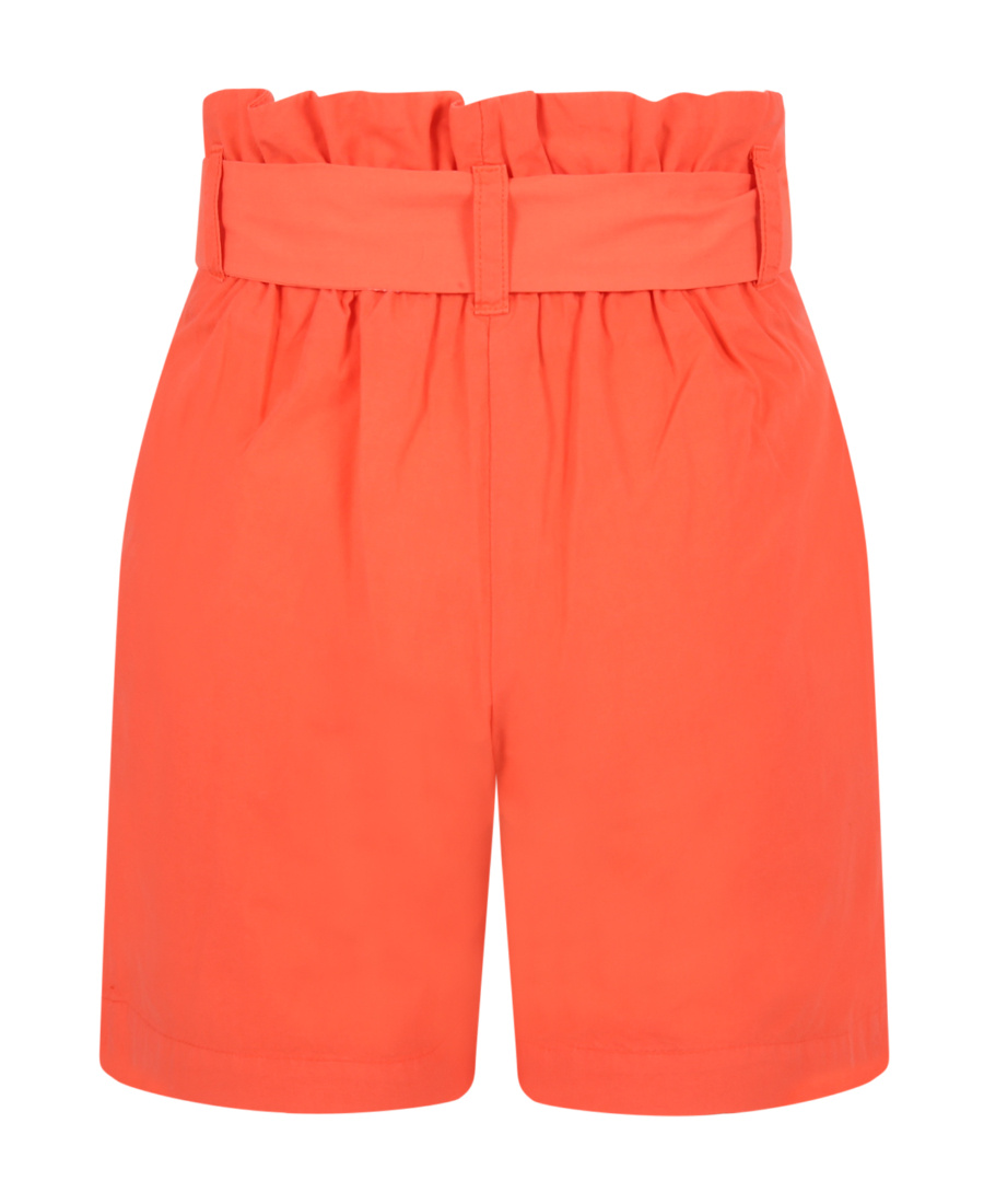 Bonpoint Teen Belted High-waisted Shorts In Orange