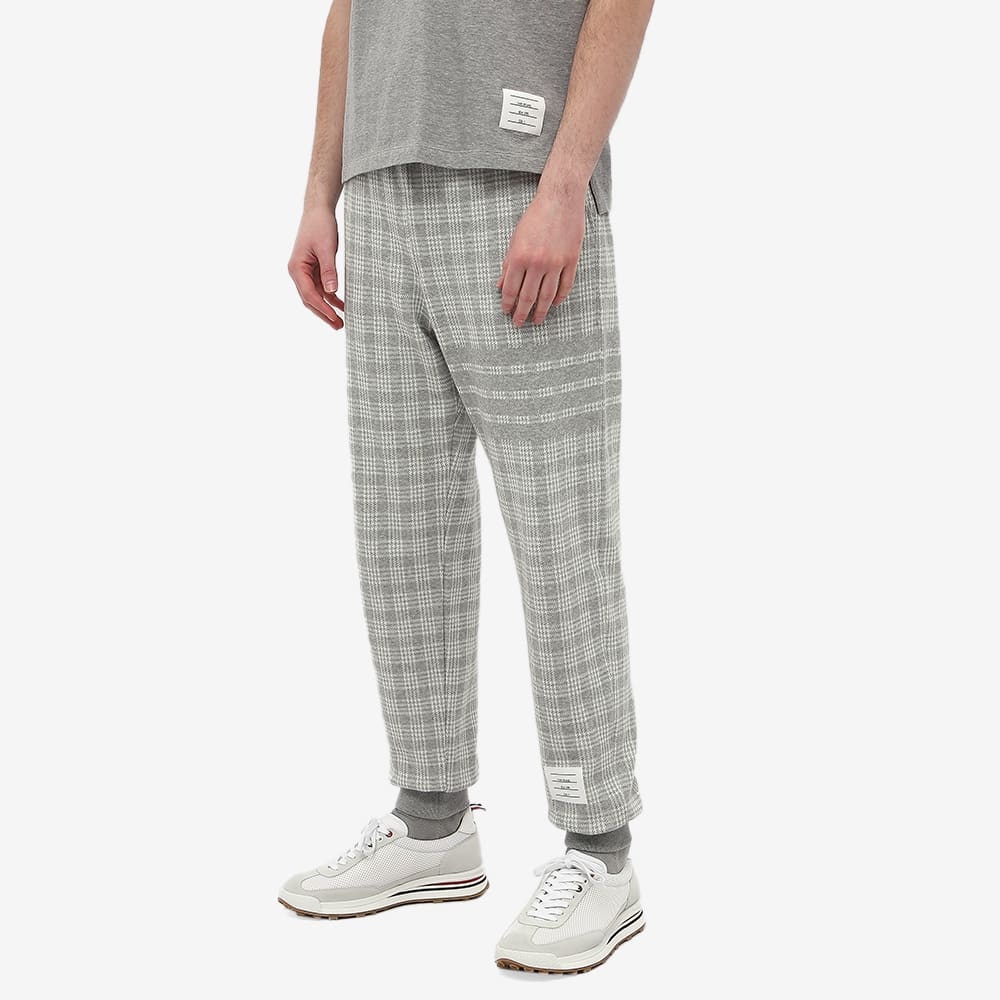 Thom Browne Checkered Sweatpants In Gray