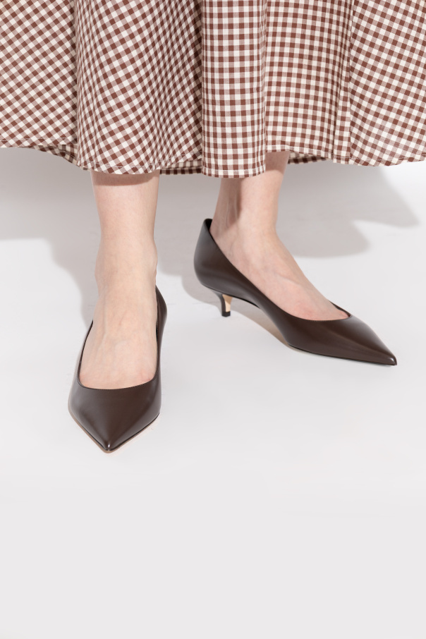 Jimmy Choo Amelia Pointed-toe Pumps In Brown