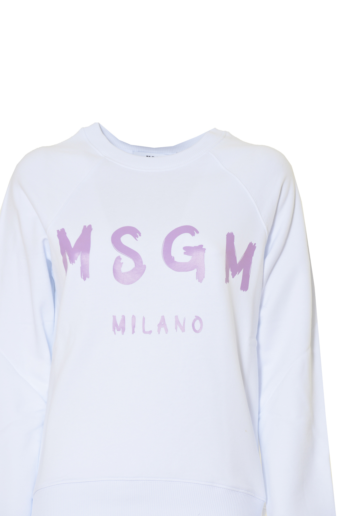 Msgm Round-necked Sweater In White