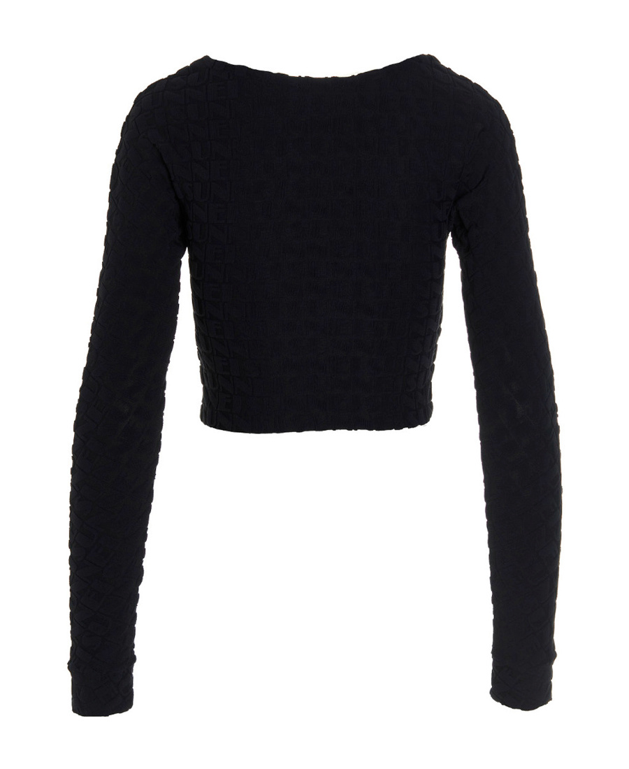 Sunnei Long-sleeved Blouse With Round Neck In Black