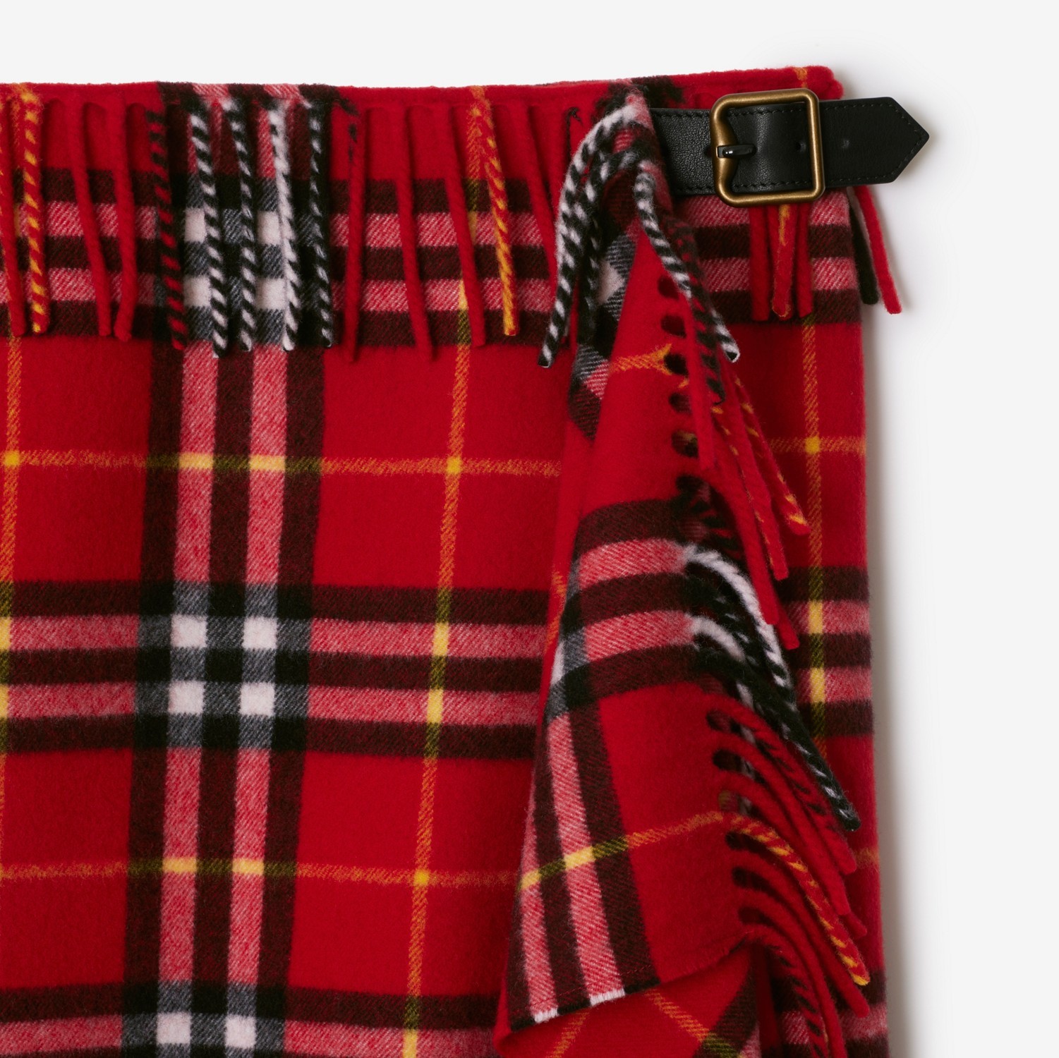 Shop Burberry Tartan-pattern Skirt In Red