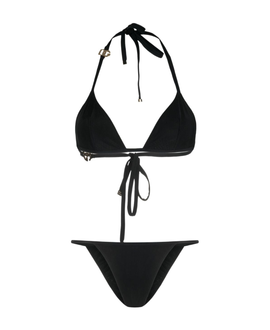 Dolce & Gabbana Triangle-cup Bikini Set In Black