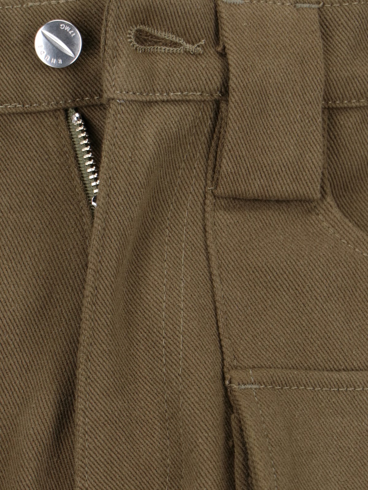 Rhude Cargo Pocket Straight Leg Trousers Button Belt In Brown