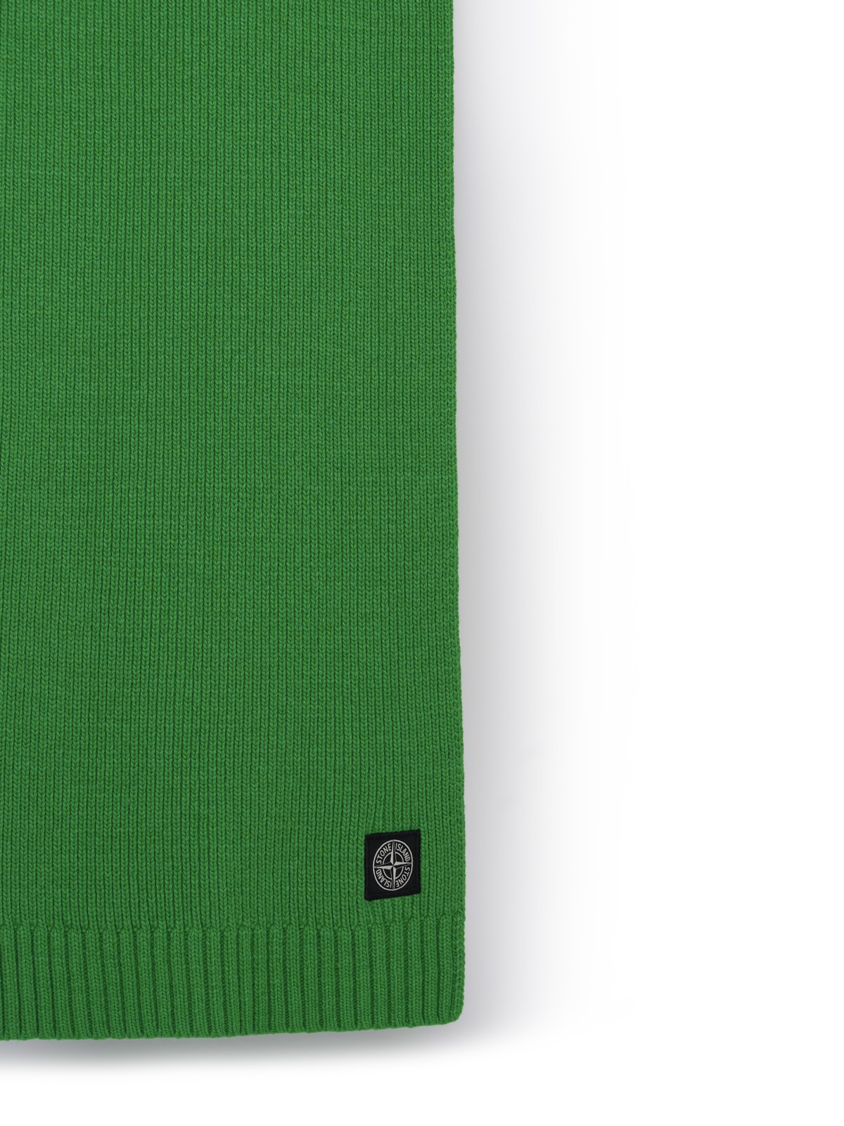 Stone Island Logo Details Scarf In Green