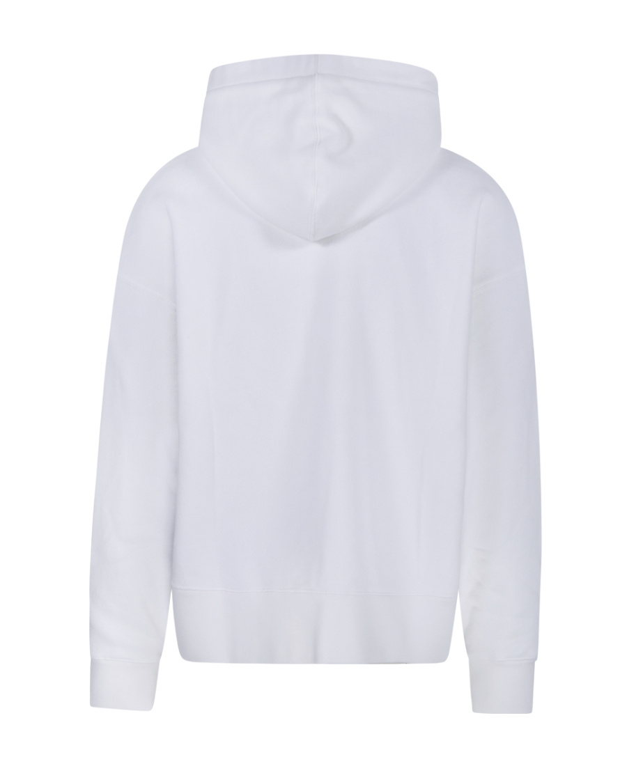 Palm Angels Graphic Print Hooded Sweater In White