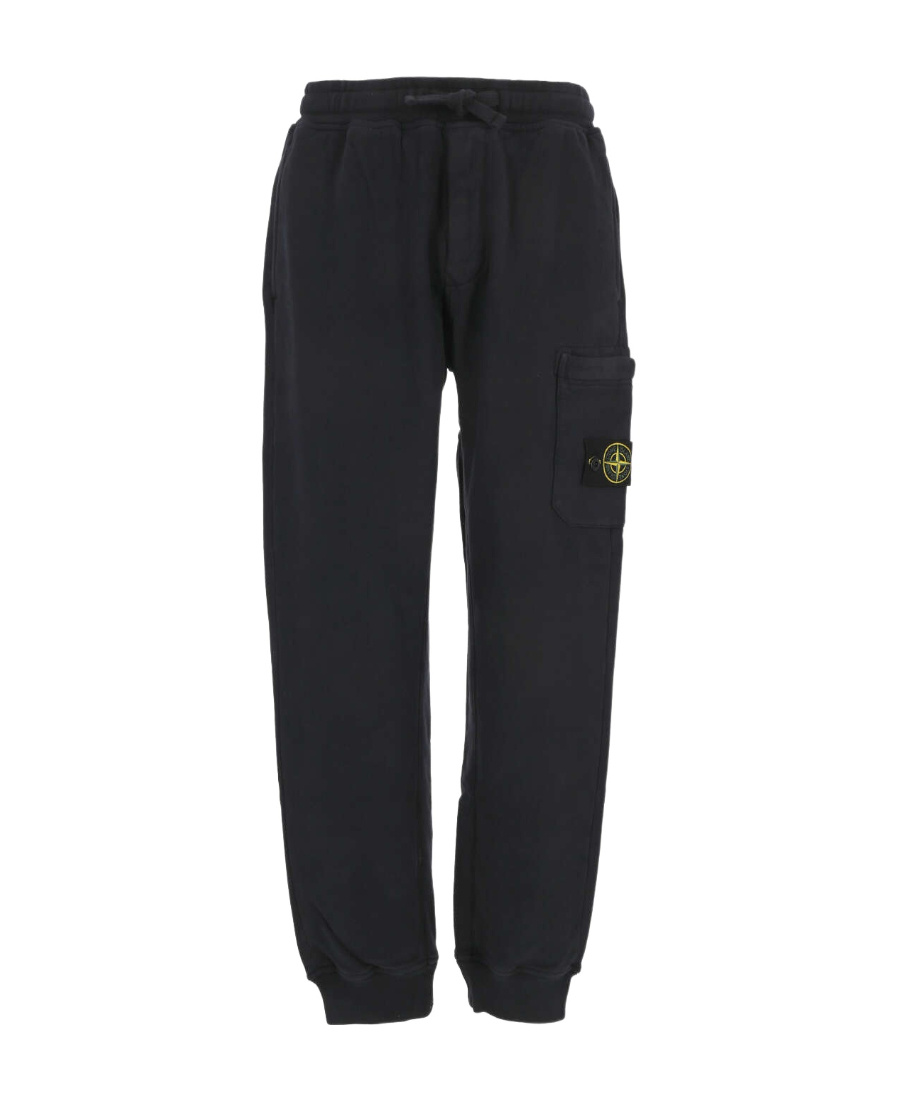 Stone Island Compass-patch Drawstring Track Pants In Blue