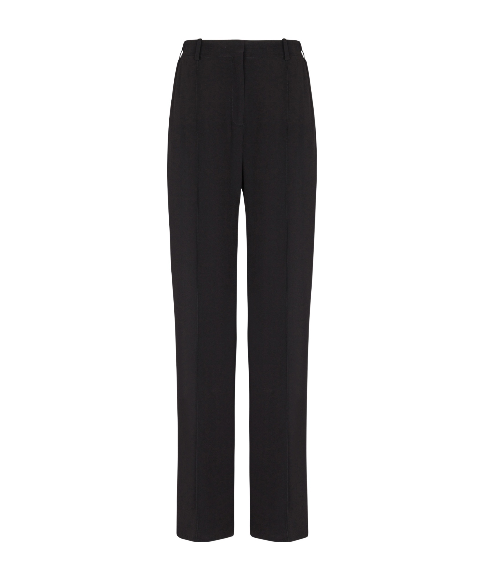 Balmain Wool Trousers With Front Pleats And Wide Leg In Black