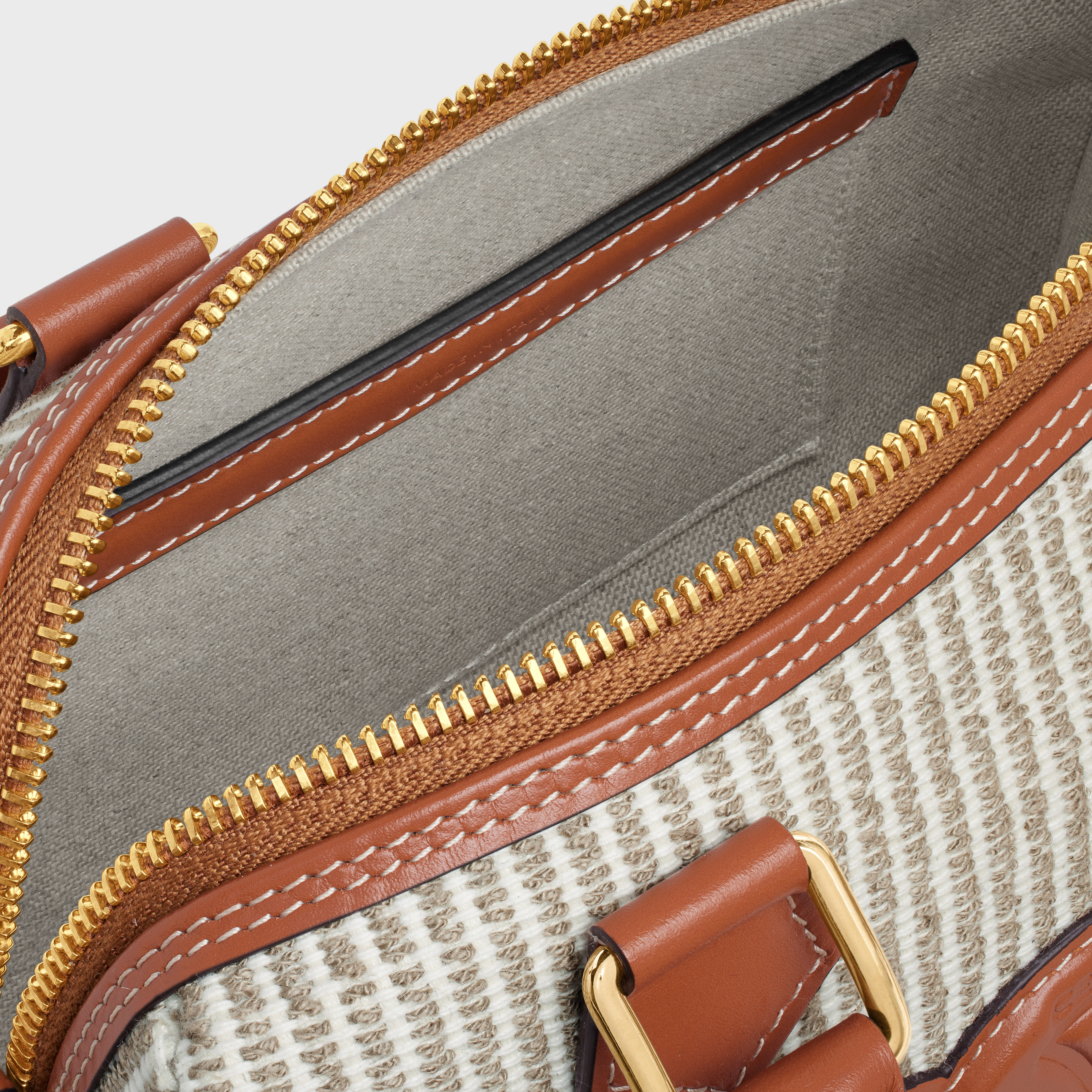 Celine Boston Cuir Triomphe Small Shoulder Bag In Nude