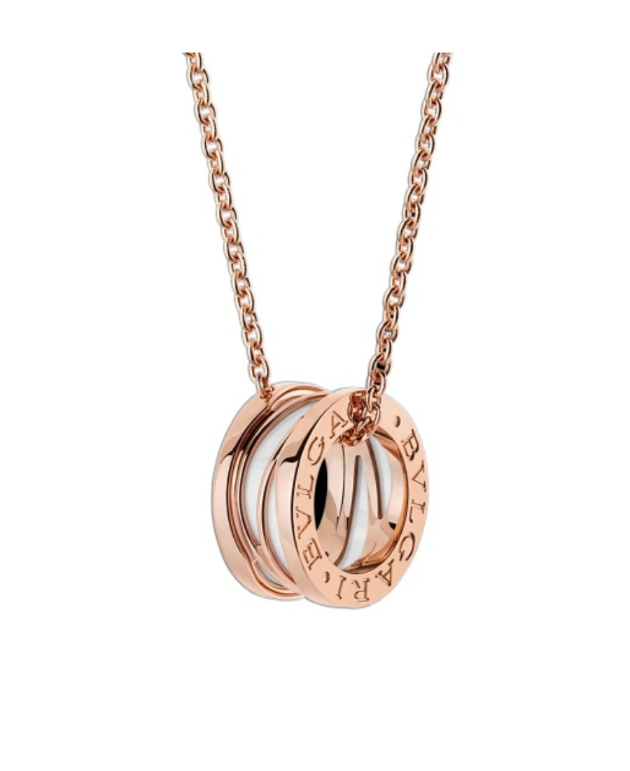 Bvlgari Rose Gold B. Zero1 Spiral Necklace In Yellow