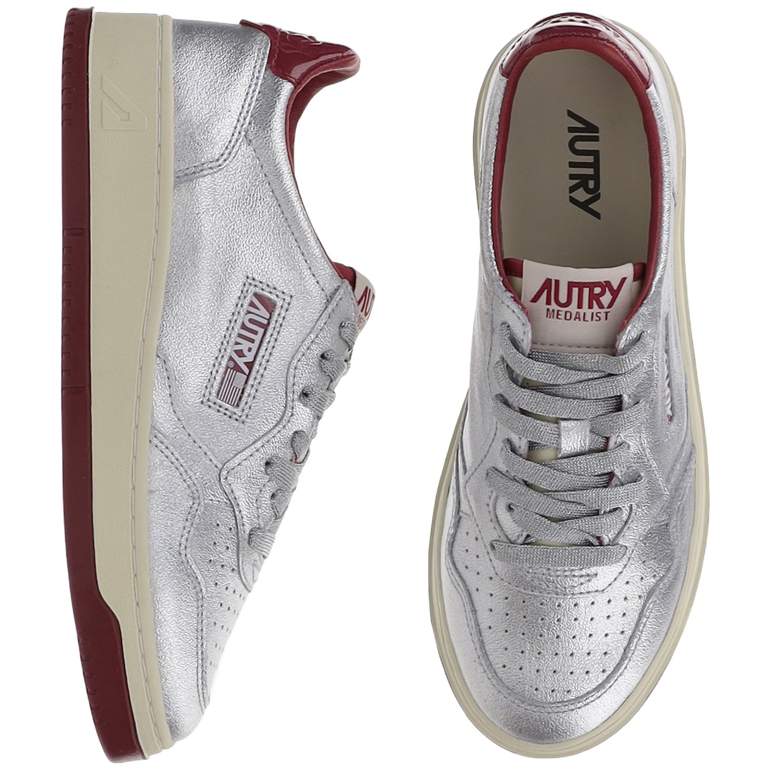 Autry Medalist Low-top Sneakers In Silver