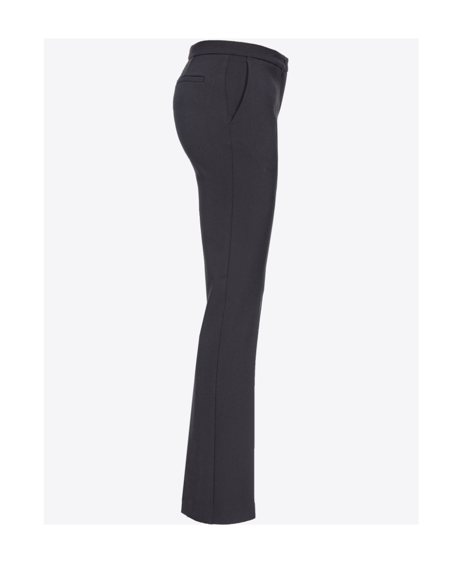 Pinko High-waisted Cropped Trousers In Black