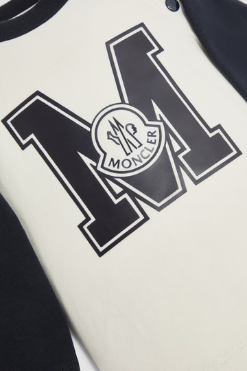 Moncler Rubberised-logo T-shirt In White