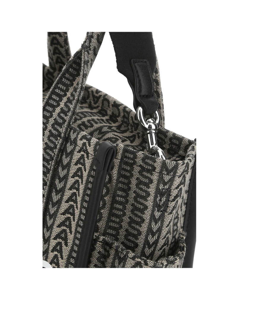Marc Jacobs Sac Cabas The Monogram Jacquard Large Tote Bag In Black