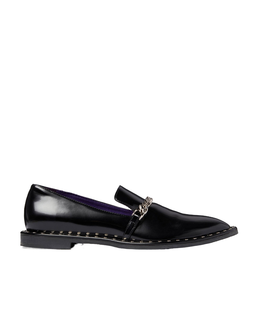 Stella Mccartney Falabella Chain-link Detailing Loafers In Black