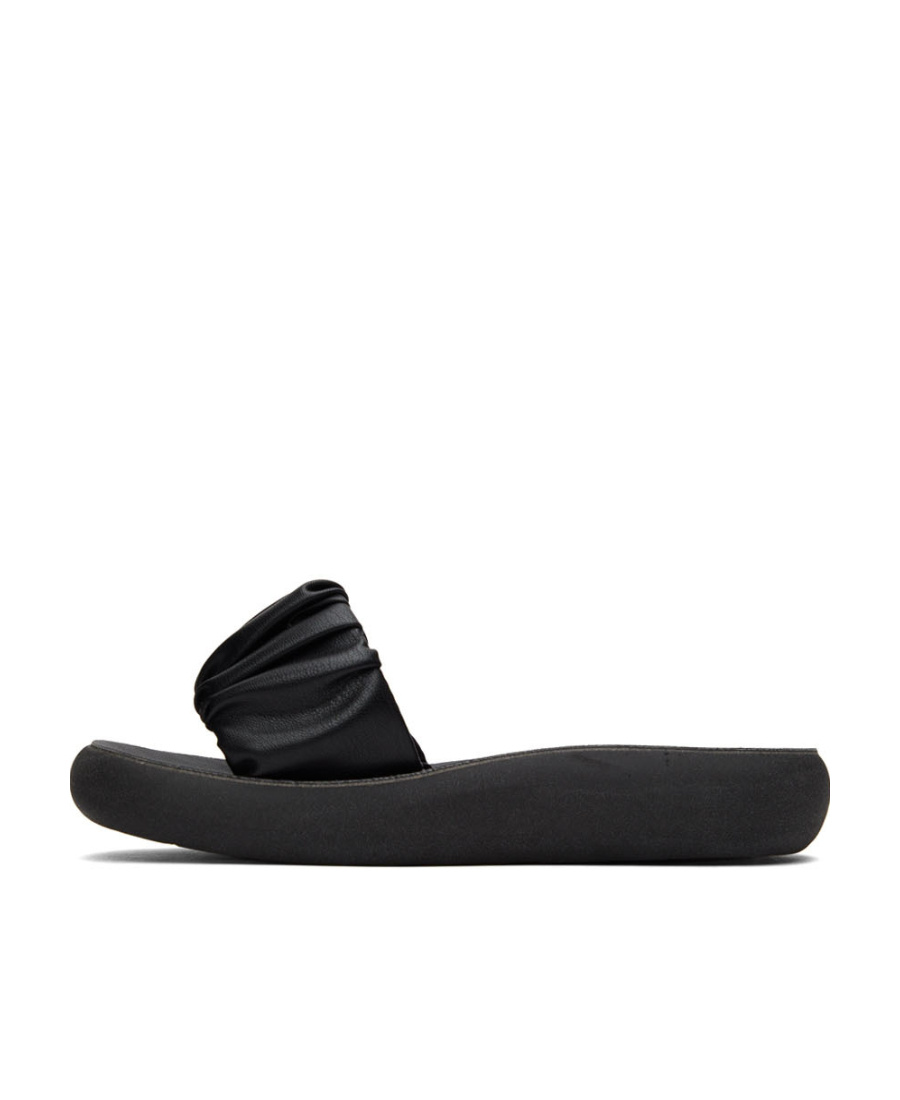 Ancient Greek Sandals Scrunchie Taygete Open Toe Sandals In Black