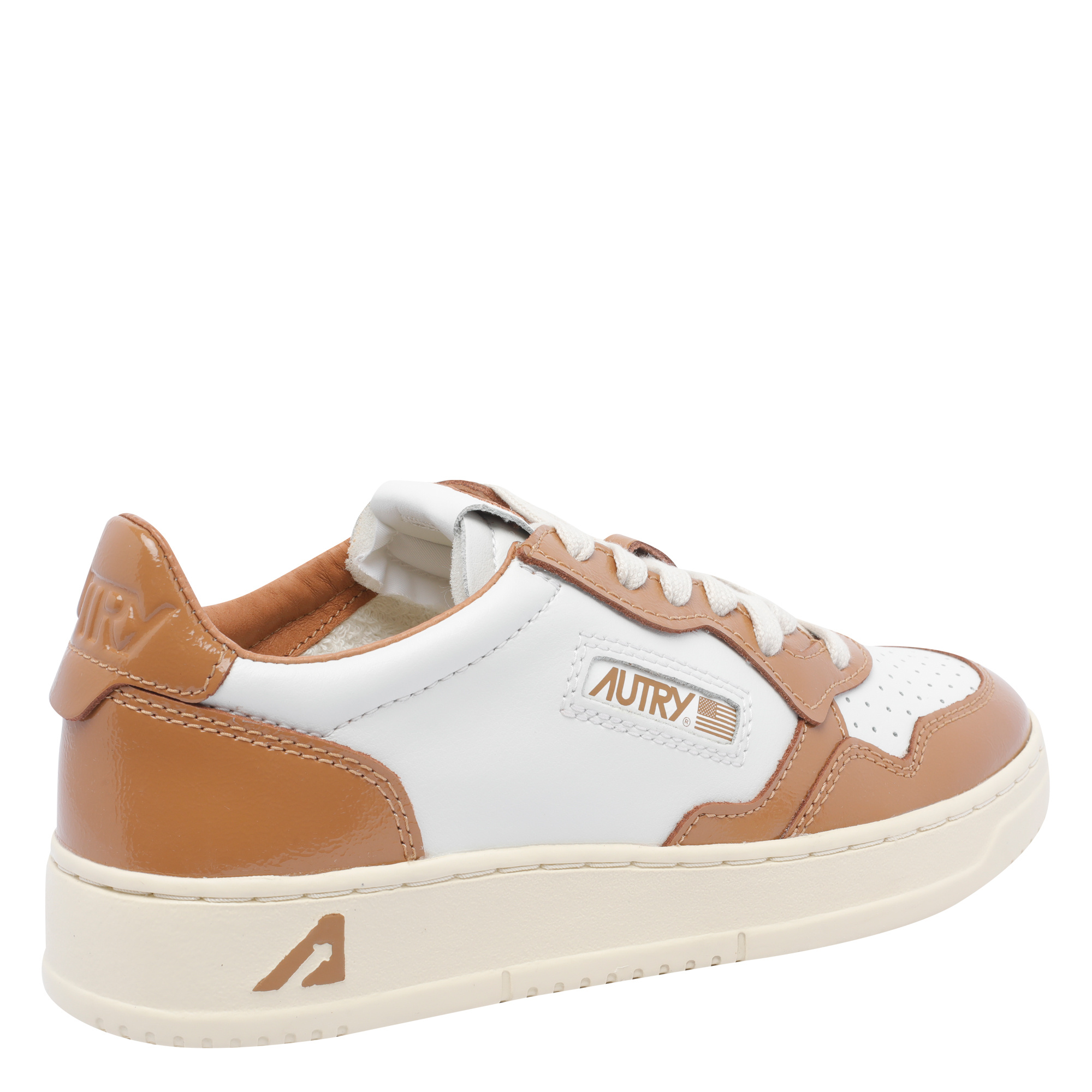 Autry Multicolour Leather Sneakers In White