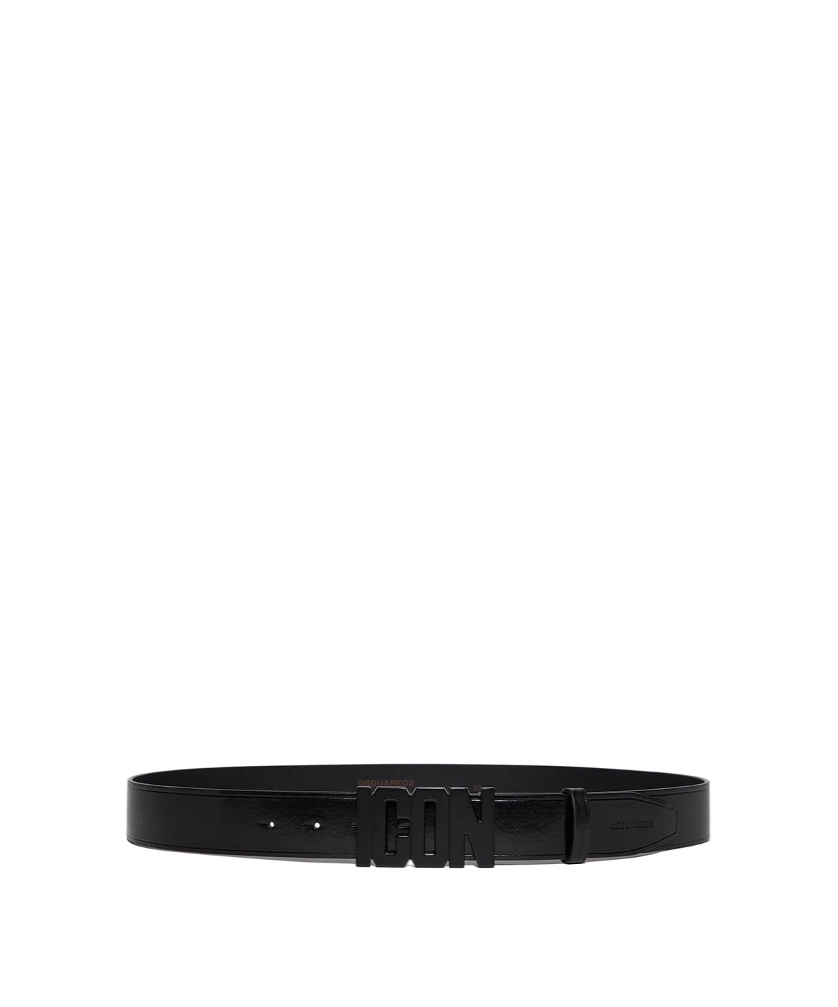 Dsquared2 Icon Plaque Buckle Belt In Black