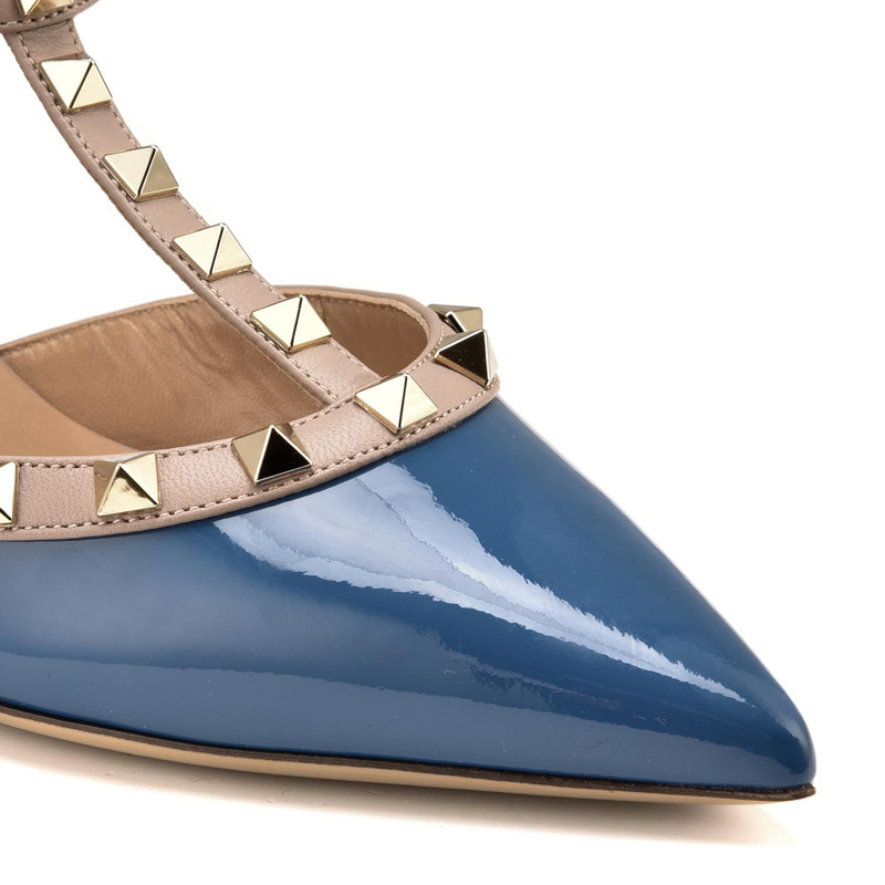Valentino Pointed Riveted High Heels In Multicolor