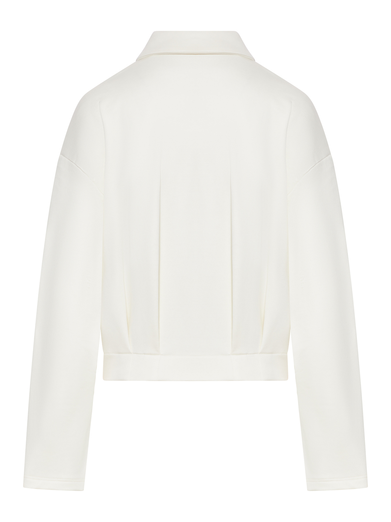 Max Mara Shirt-collar Zip-front Jacket In White