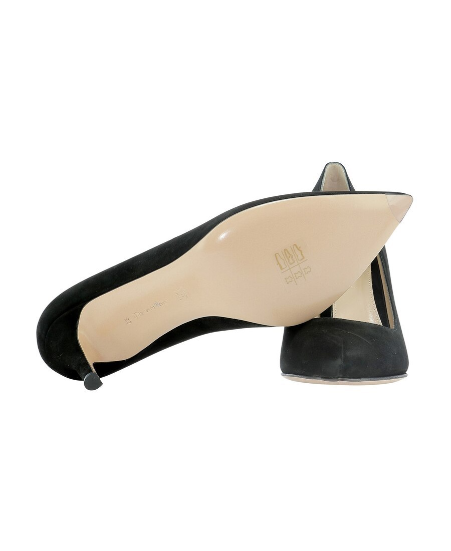 Gianvito Rossi Gianvito 105 Pointed Toe Pumps In Black Leather In Black