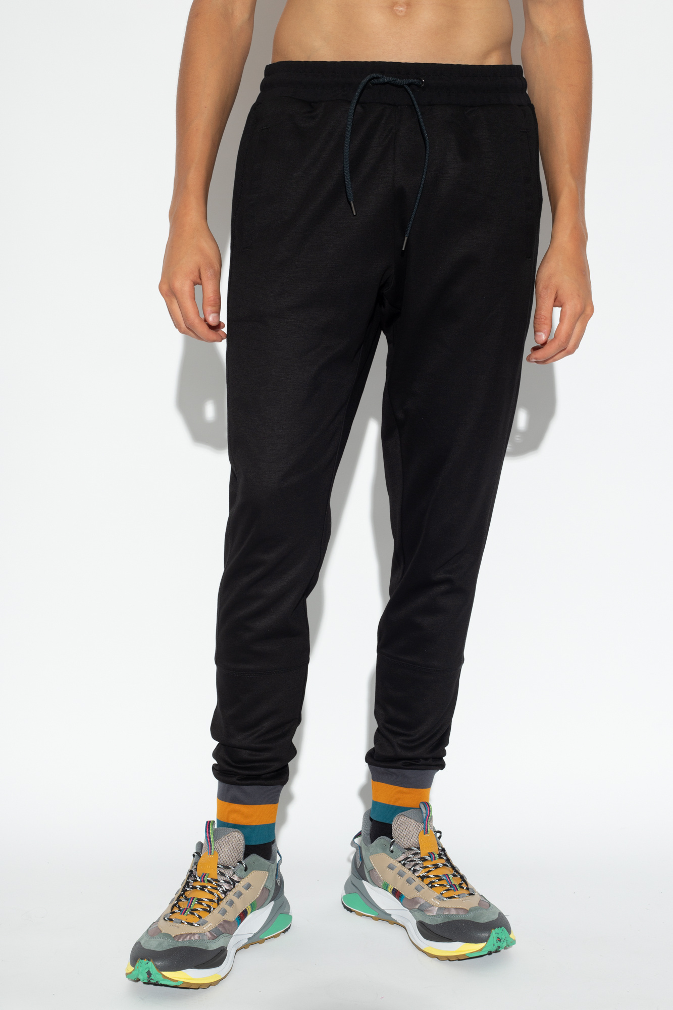 Ps By Paul Smith Drawstring-waistband Logo-embroidered Track Pants In Black