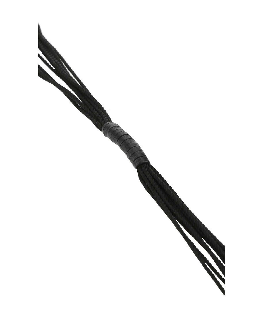 Saint Laurent Black Fabric Bracelet In Black