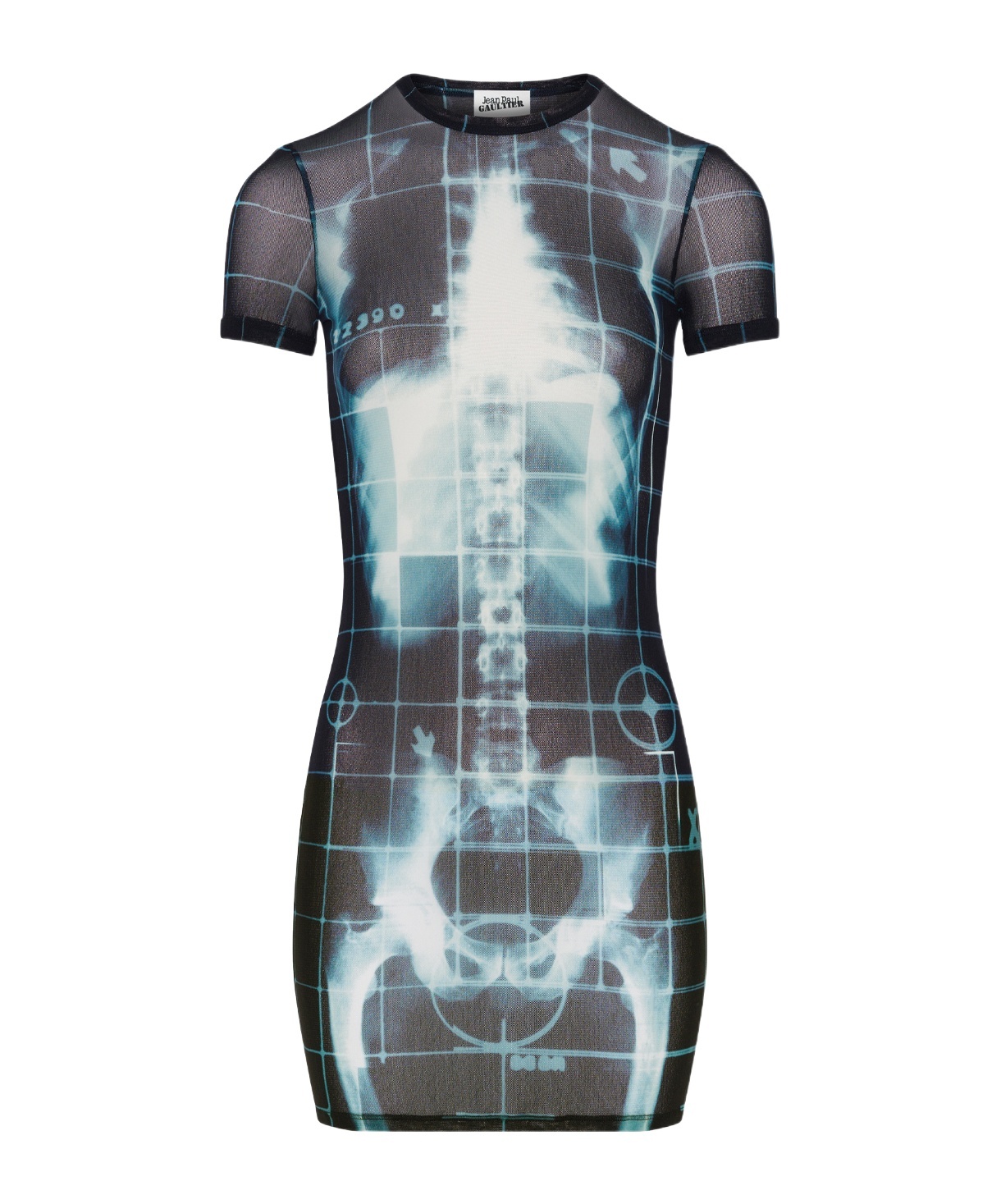 Jean Paul Gaultier Squeletor Short Dress Woman Black And Blue In Black