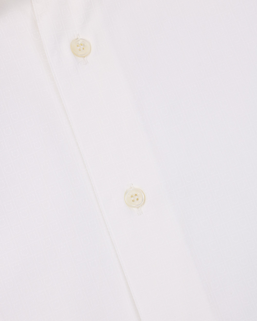Ferragamo Button Lapel Shirt In White
