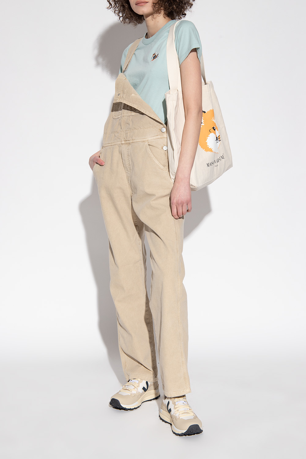Veja Mountain-panelled Low-top Sneakers In Nude