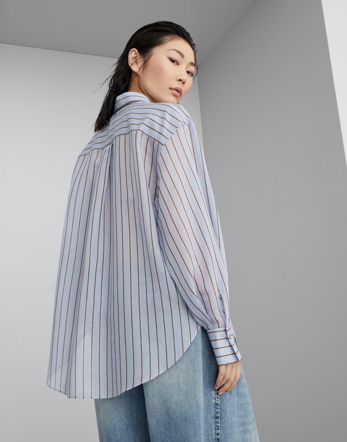 Brunello Cucinelli Lurex In Gray