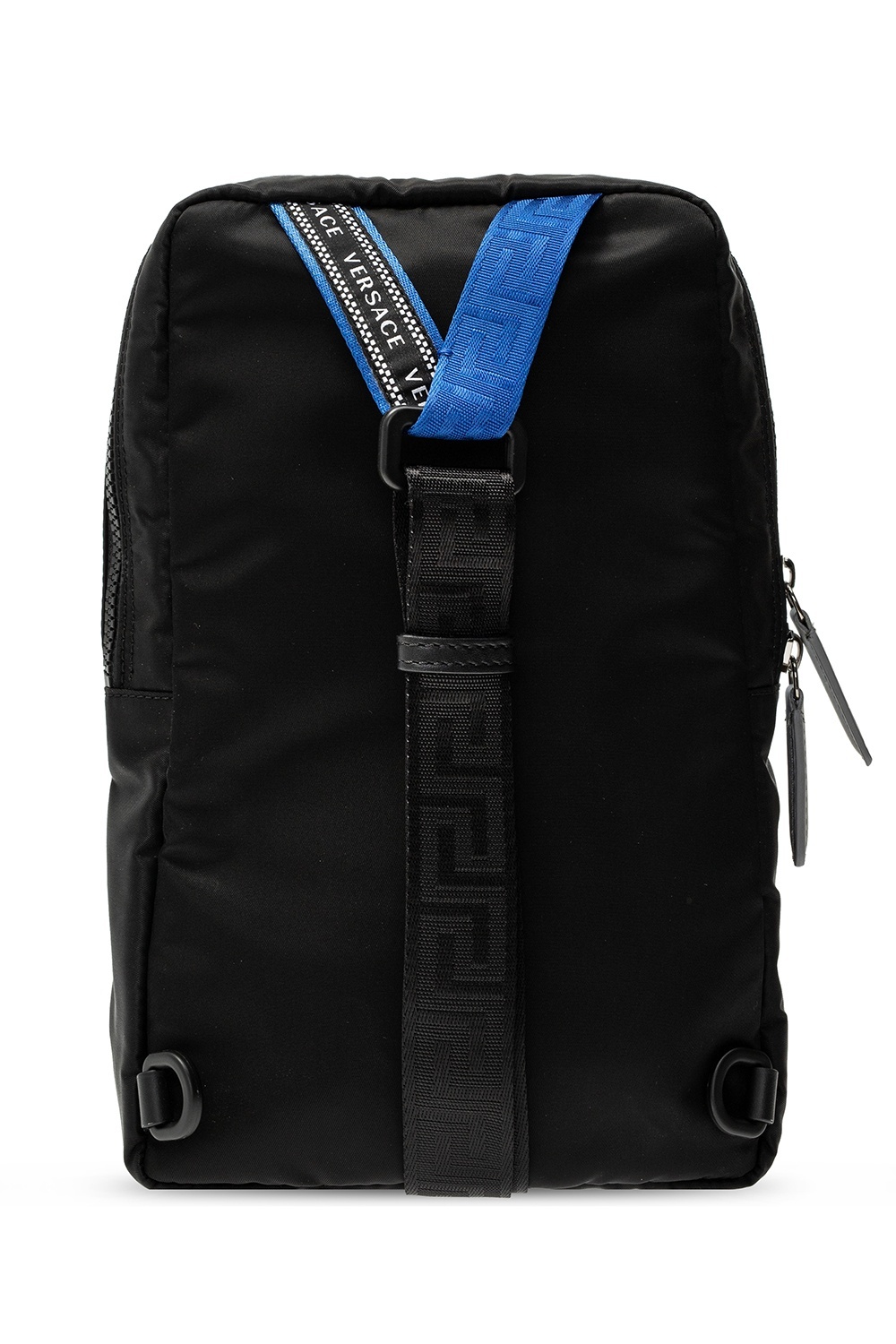 Versace Logo Backpack In Black