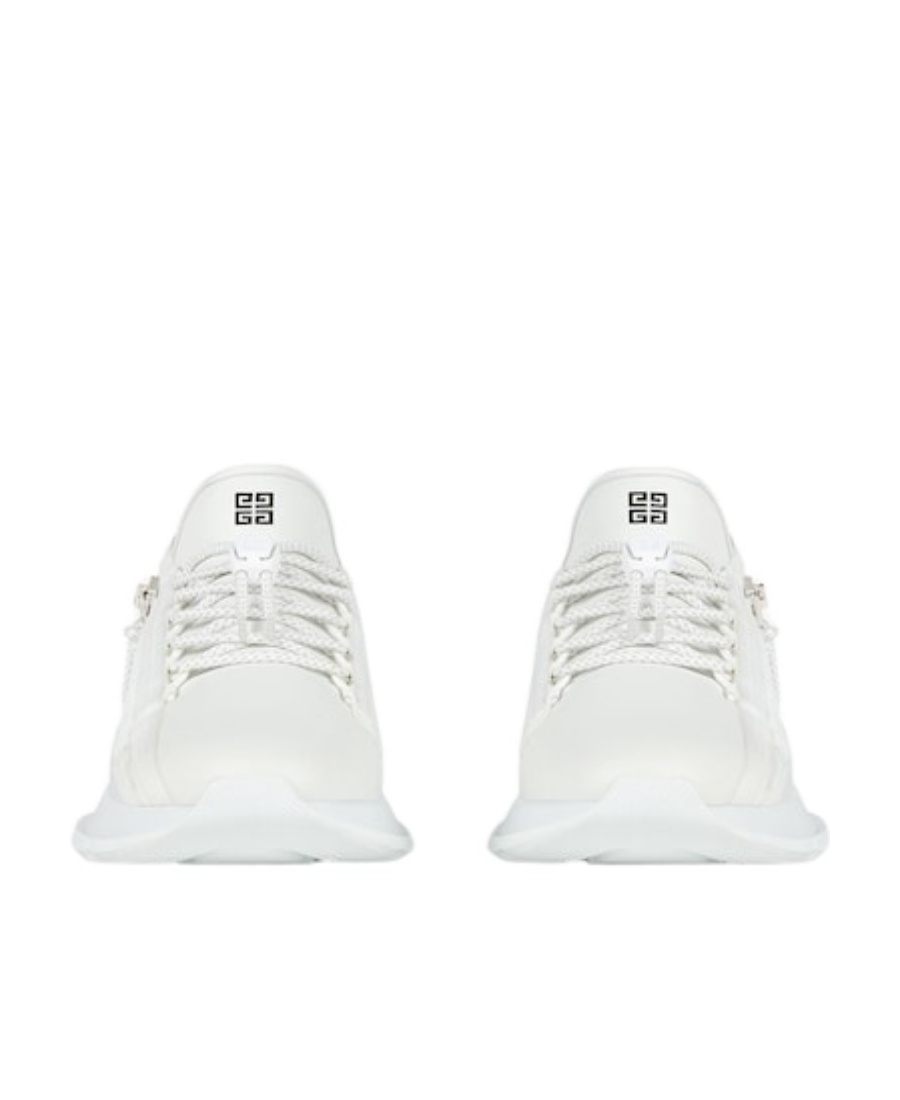 Shop Givenchy Spectre Runner Sneakers In Leather With Zip In White