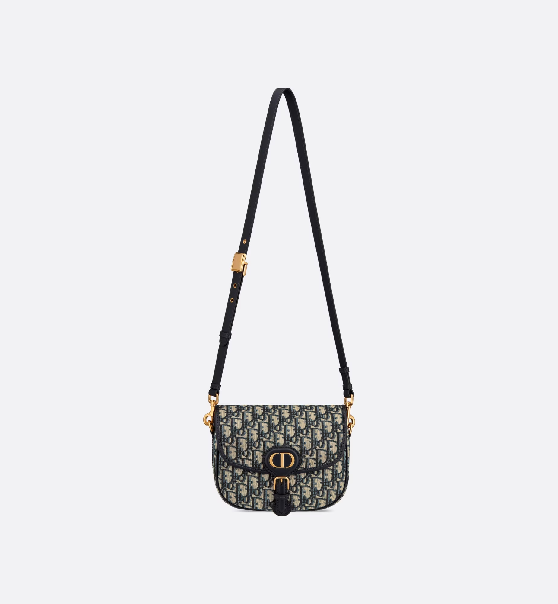 Dior Bobby Medium Oblique Printed Shoulder Bag In Blue