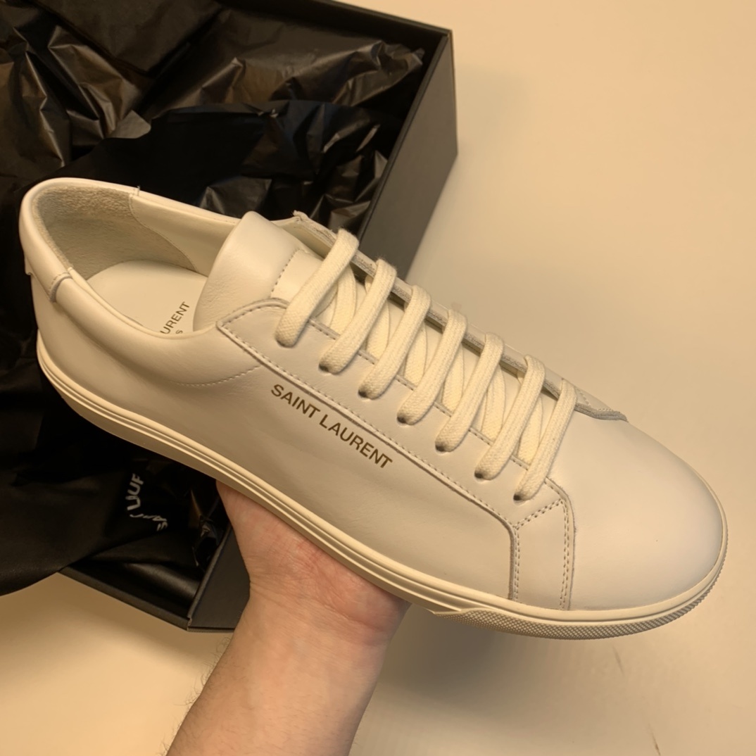 Saint Laurent Andy Low-top Sneakers In White
