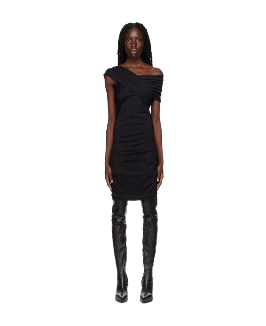 Msgm Logo Dress In Black
