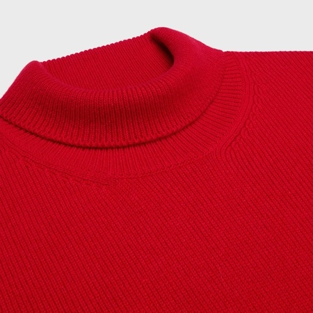Celine Long-sleeved Cashmere Sweater In Red