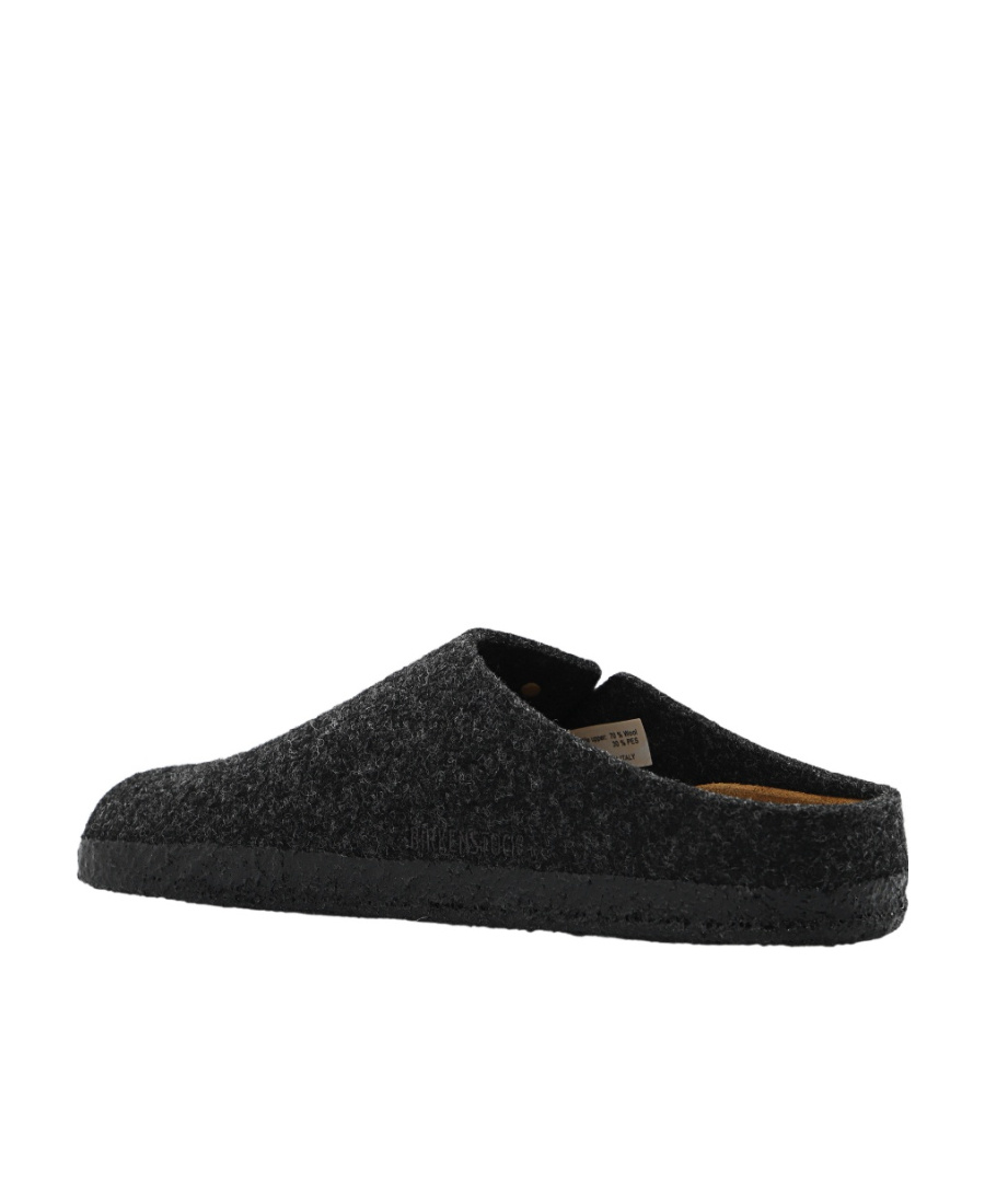 Shop Birkenstock Zermatt Wool Felt Slippers In Black