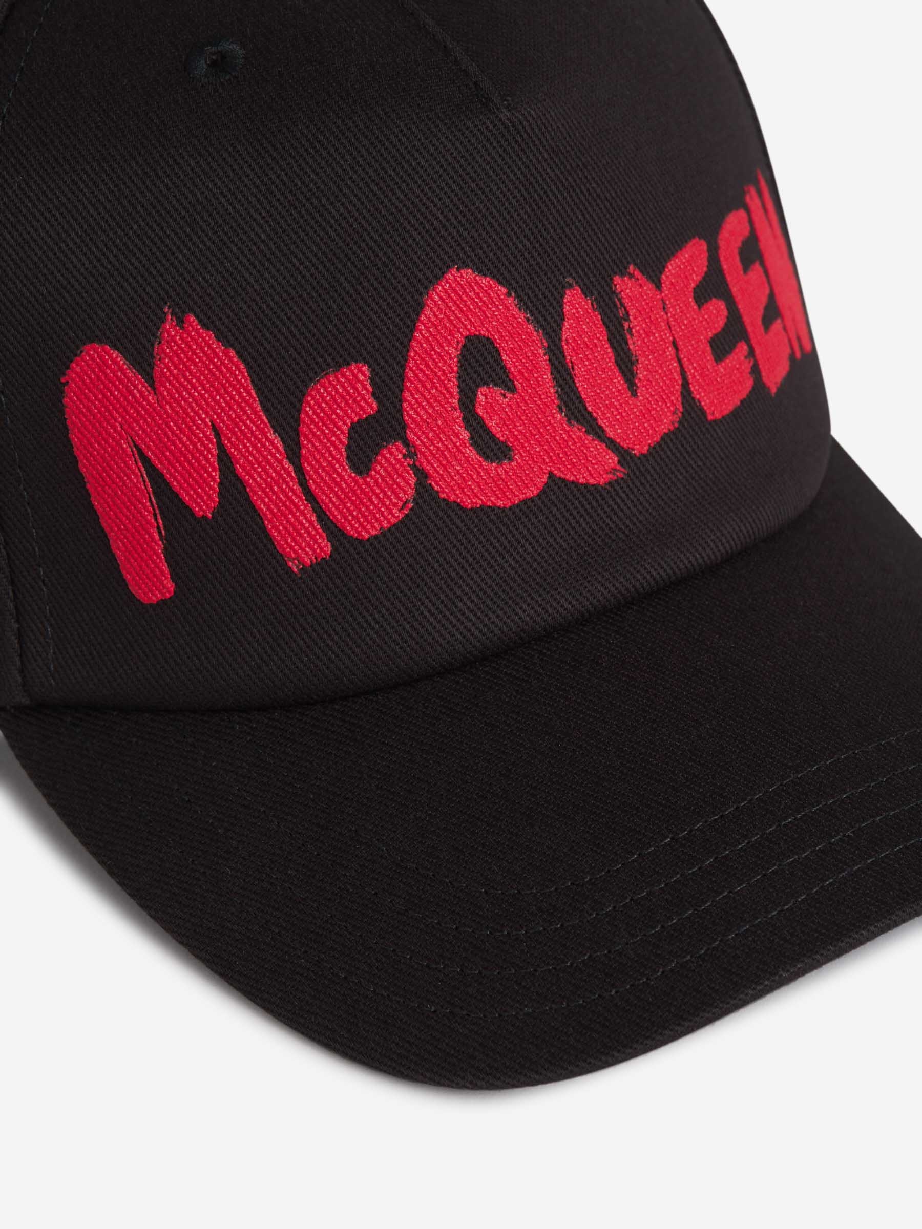 Alexander Mcqueen Men's Hat New Graffiti In Black