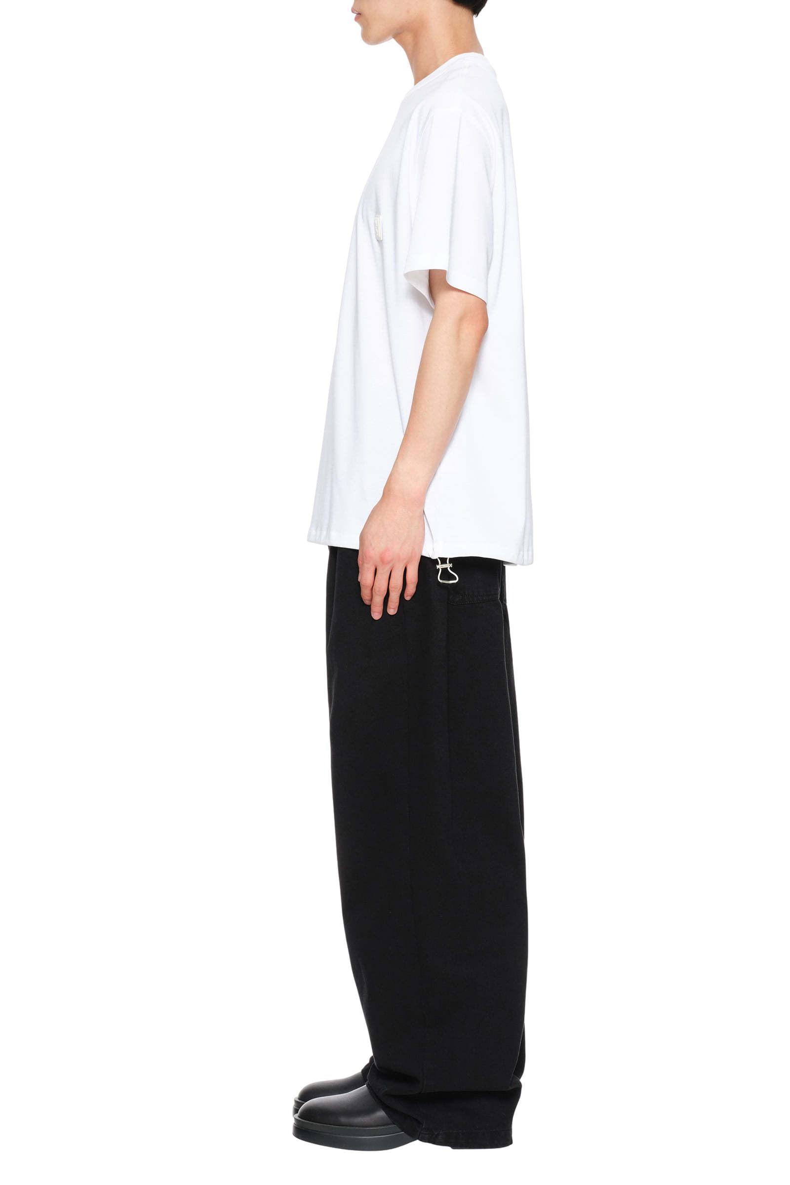 Wooyoungmi White Swaying Flower Back Logo T-shirt In White