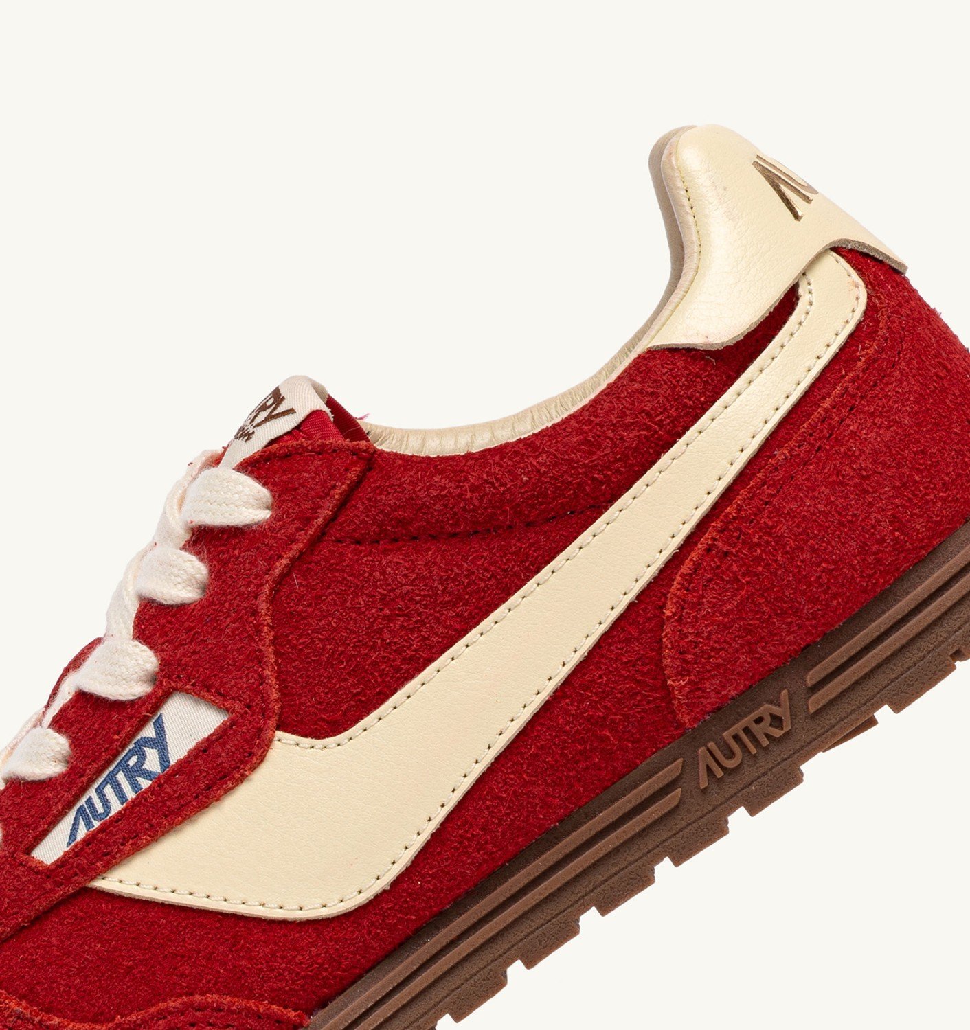 Autry Windspin Sneakers In Suede And Parrot Leather And Rutabaga In Red