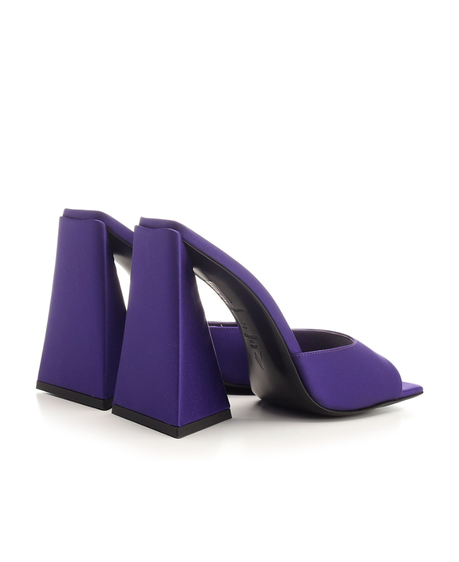Attico Devon 115mm Satin Sandals In Blue