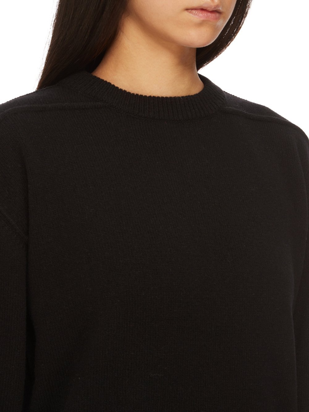 Rick Owens Black Concordians Tommy Ls Sweater In Black